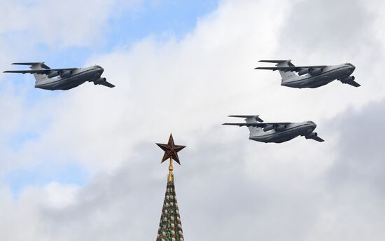 Russia WWII Victory Parade Aerial Rehearsal
