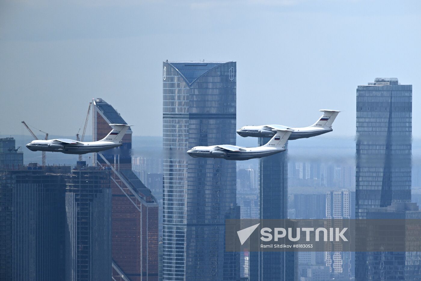 Russia WWII Victory Parade Aerial Rehearsal