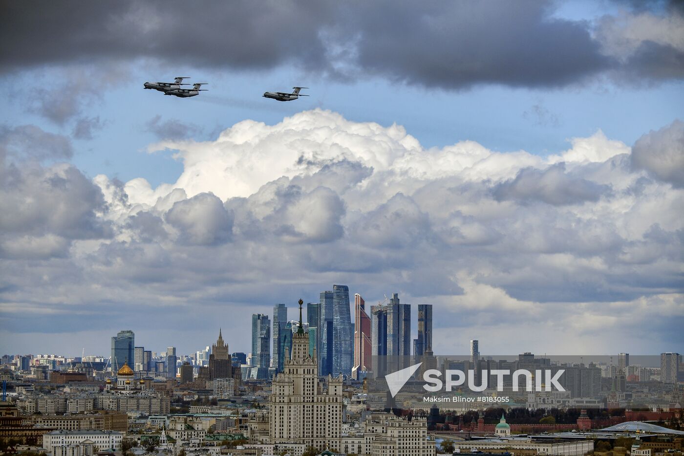 Russia WWII Victory Parade Aerial Rehearsal