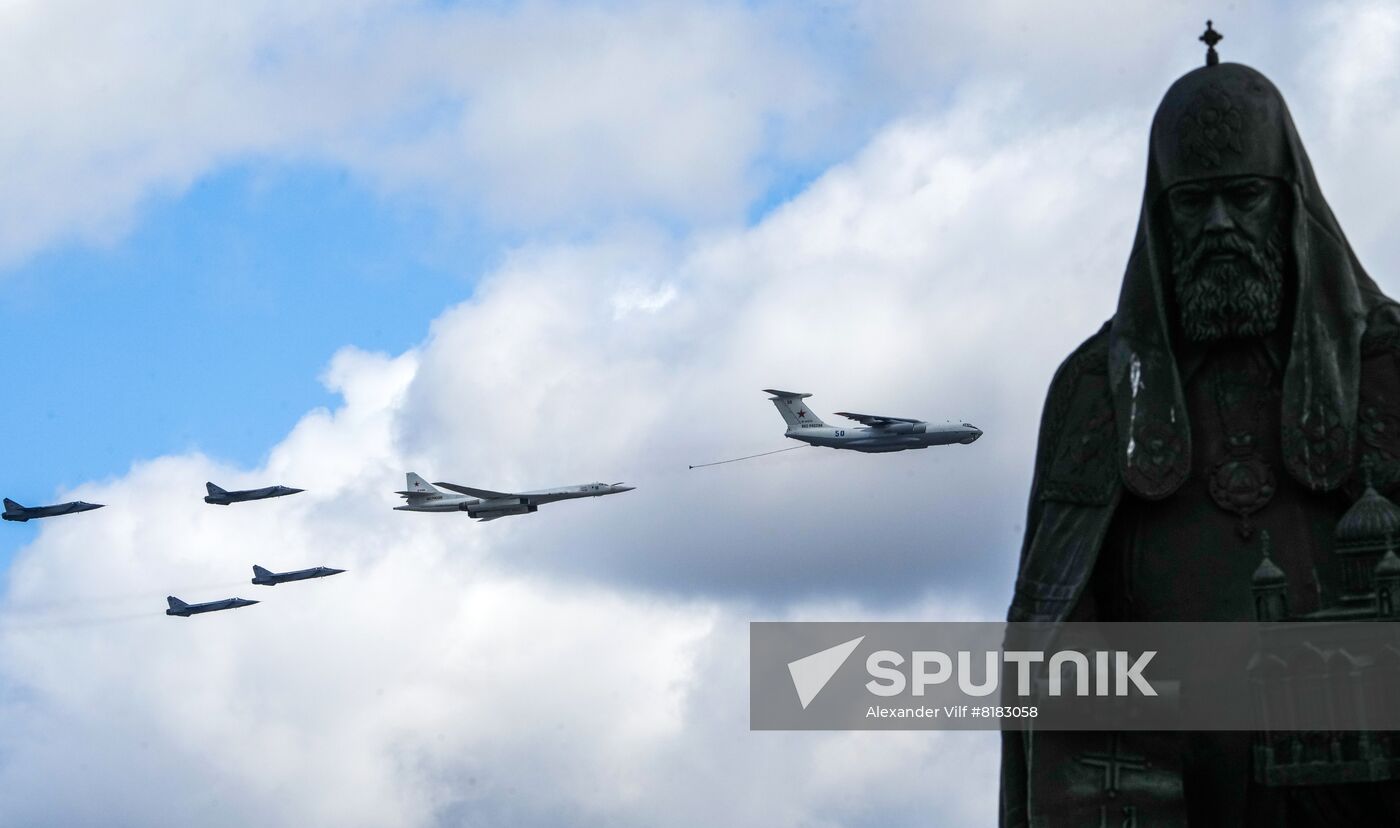 Russia WWII Victory Parade Aerial Rehearsal