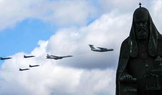 Russia WWII Victory Parade Aerial Rehearsal