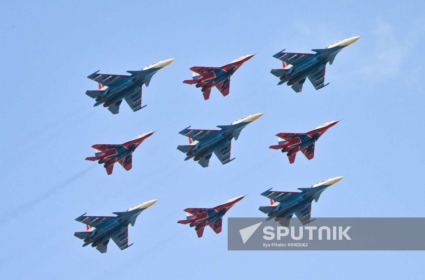 Russia WWII Victory Parade Aerial Rehearsal