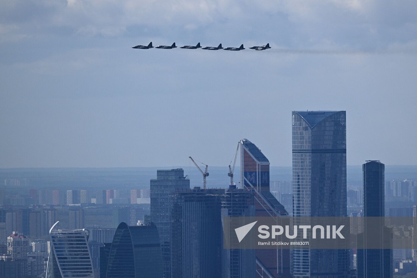 Russia WWII Victory Parade Aerial Rehearsal