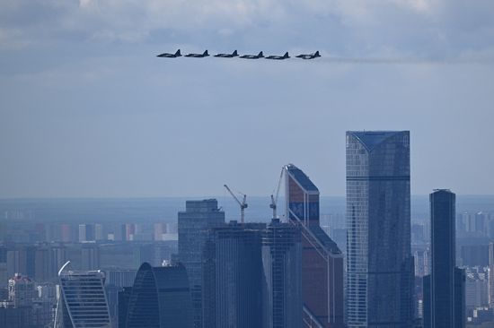 Russia WWII Victory Parade Aerial Rehearsal