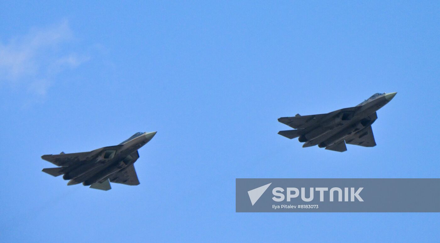 Russia WWII Victory Parade Aerial Rehearsal