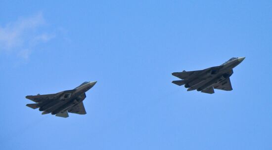 Russia WWII Victory Parade Aerial Rehearsal