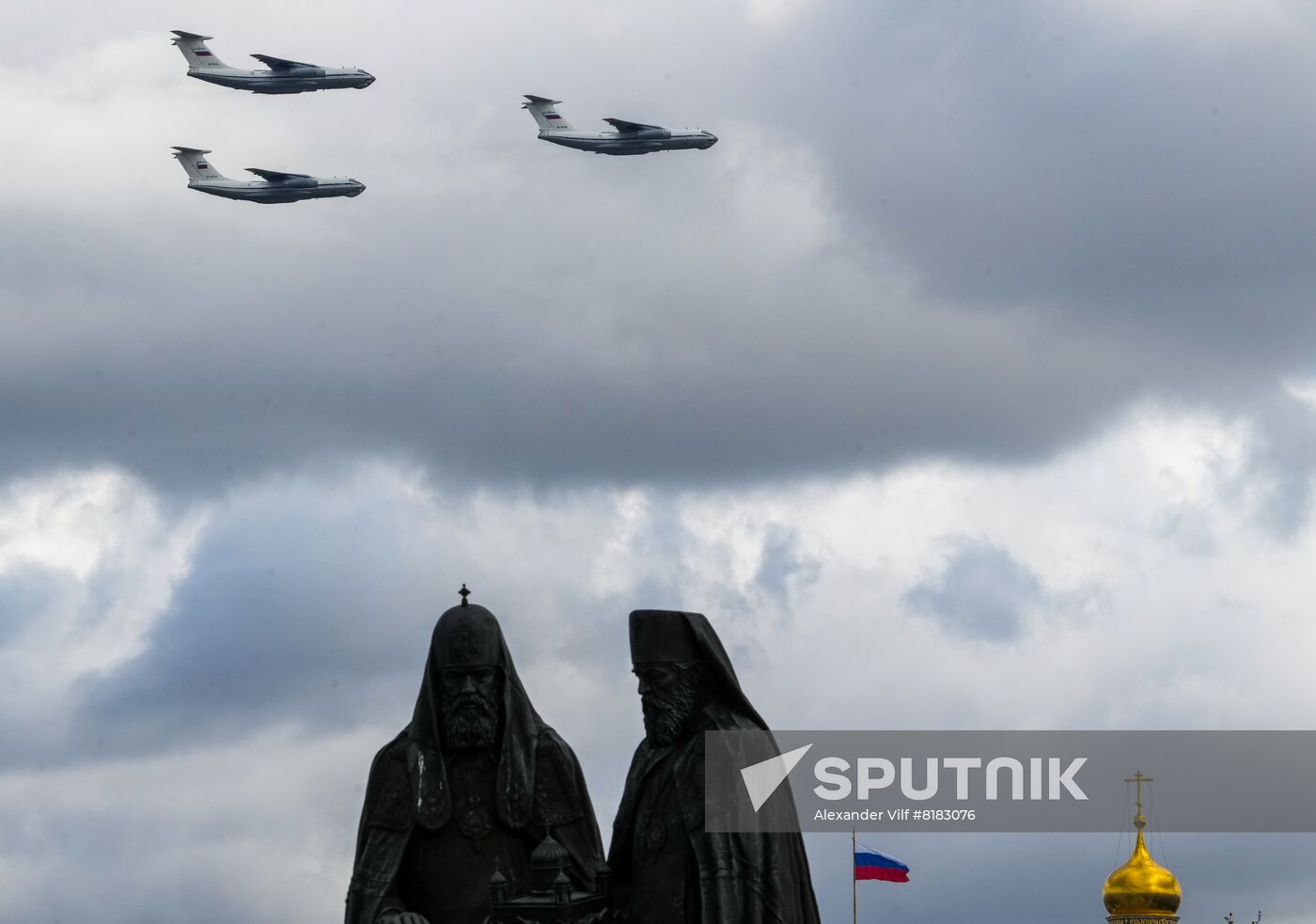 Russia WWII Victory Parade Aerial Rehearsal