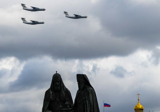 Russia WWII Victory Parade Aerial Rehearsal
