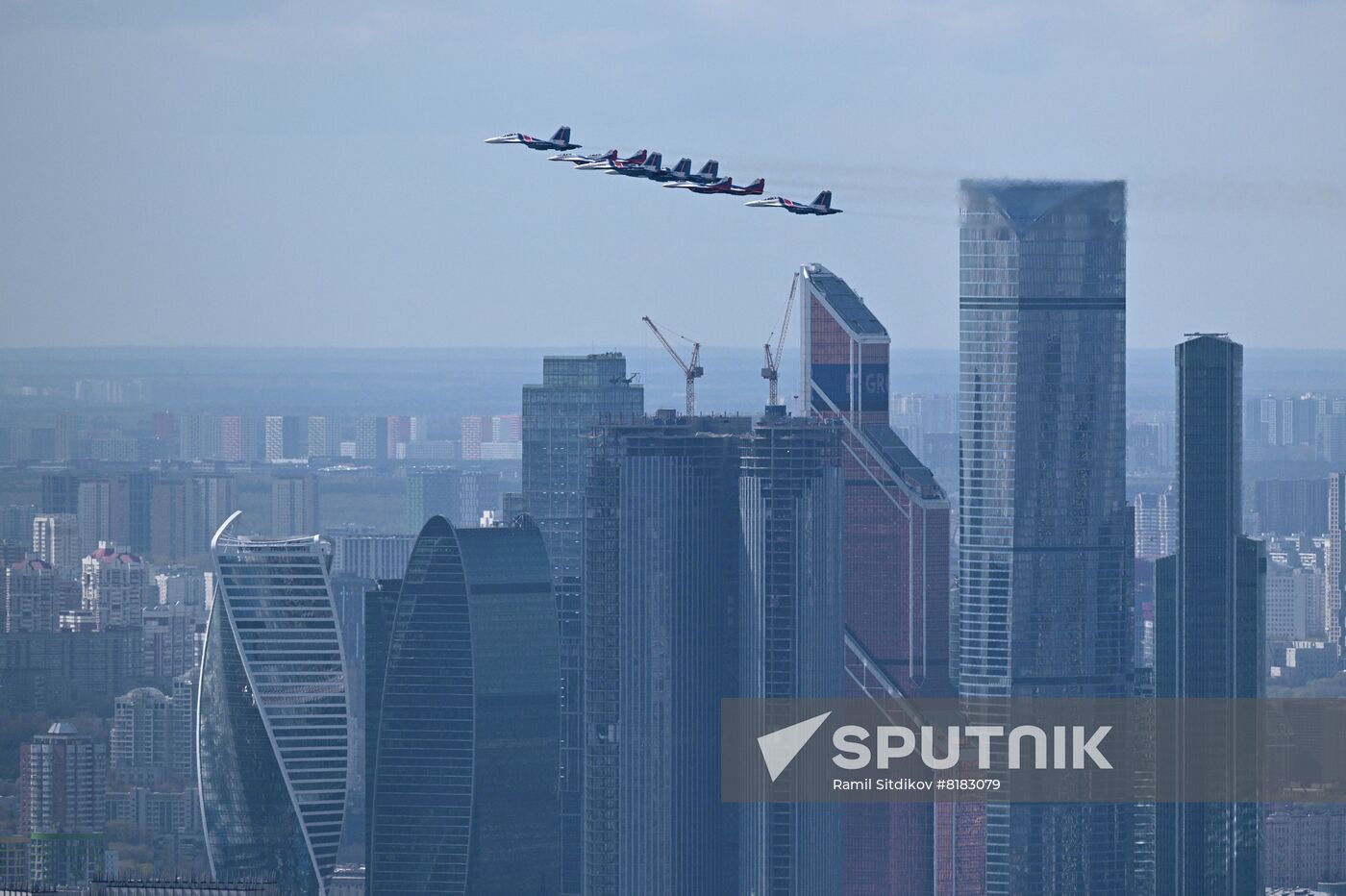 Russia WWII Victory Parade Aerial Rehearsal