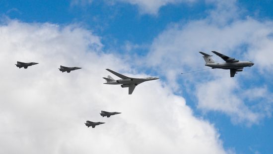 Russia WWII Victory Parade Aerial Rehearsal