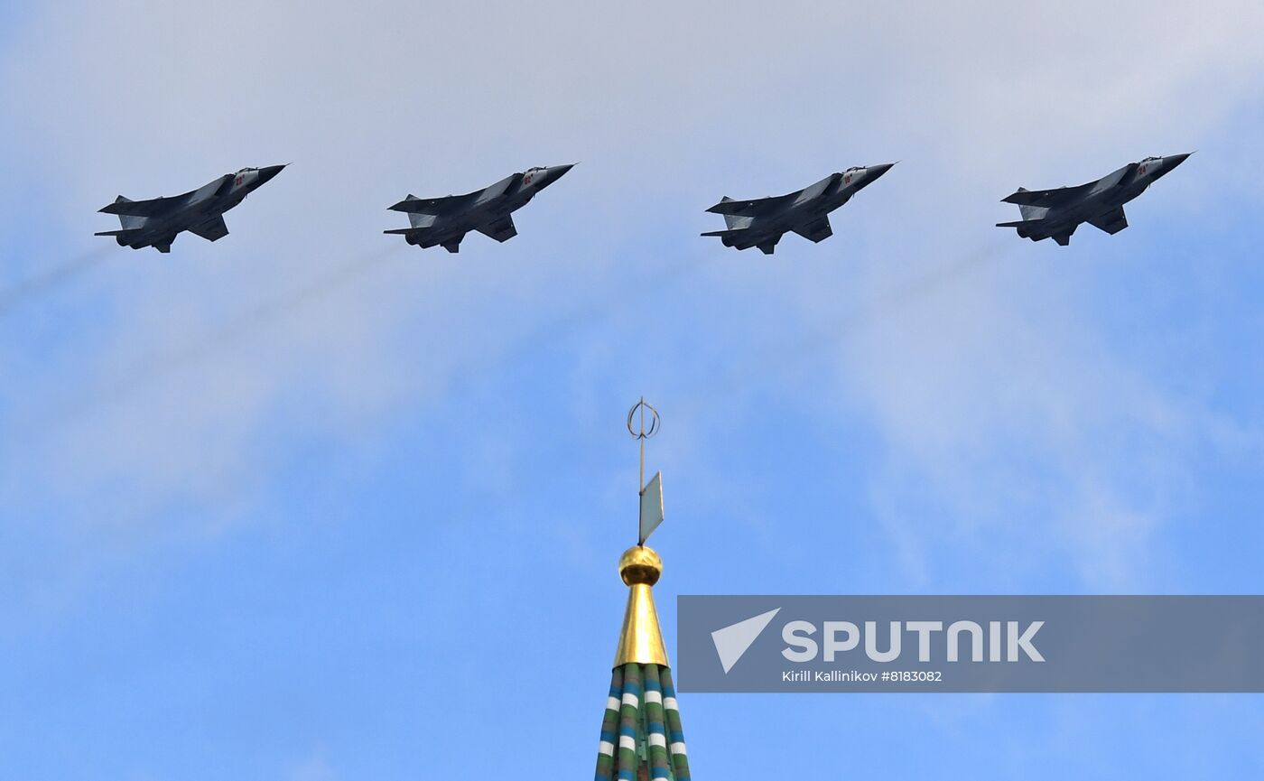 Russia WWII Victory Parade Aerial Rehearsal