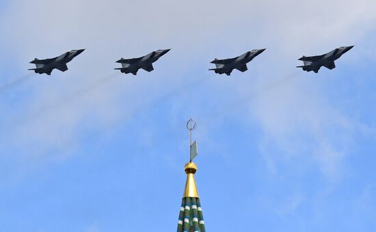 Russia WWII Victory Parade Aerial Rehearsal