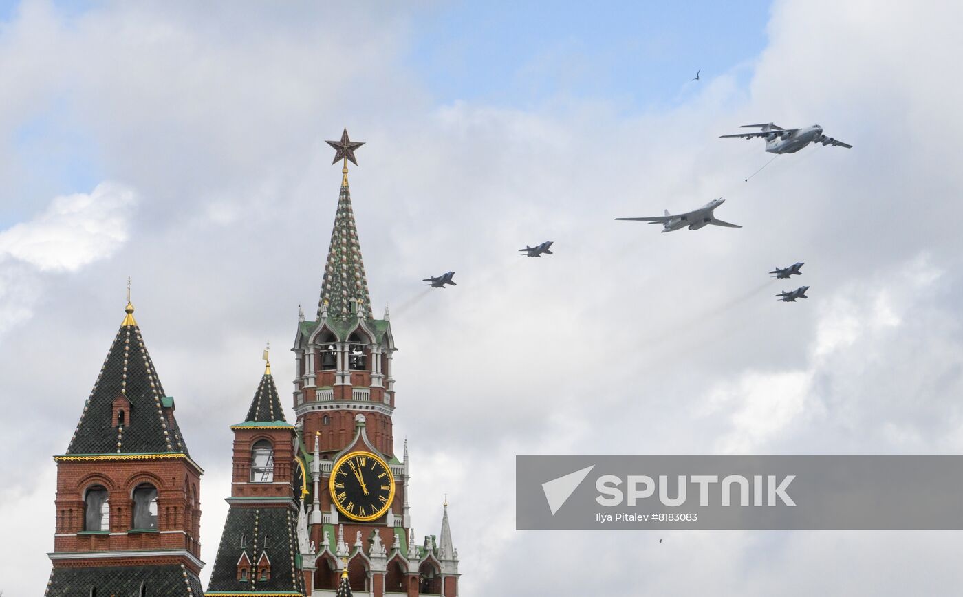 Russia WWII Victory Parade Aerial Rehearsal