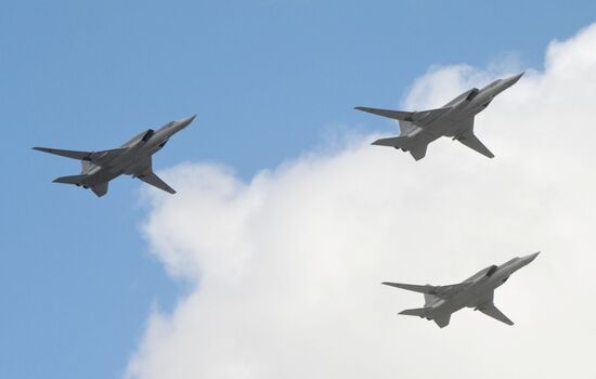 Russia WWII Victory Parade Aerial Rehearsal