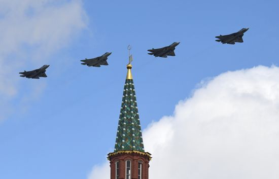 Russia WWII Victory Parade Aerial Rehearsal