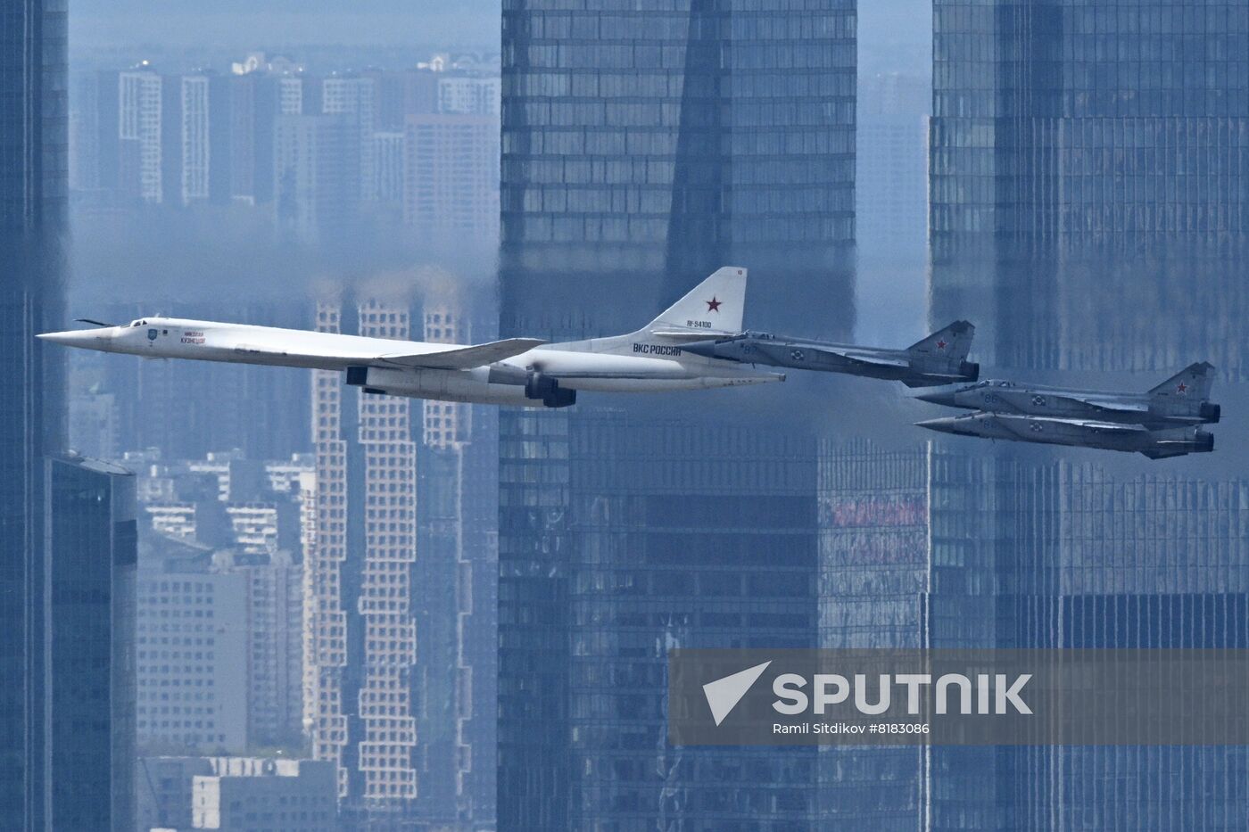 Russia WWII Victory Parade Aerial Rehearsal