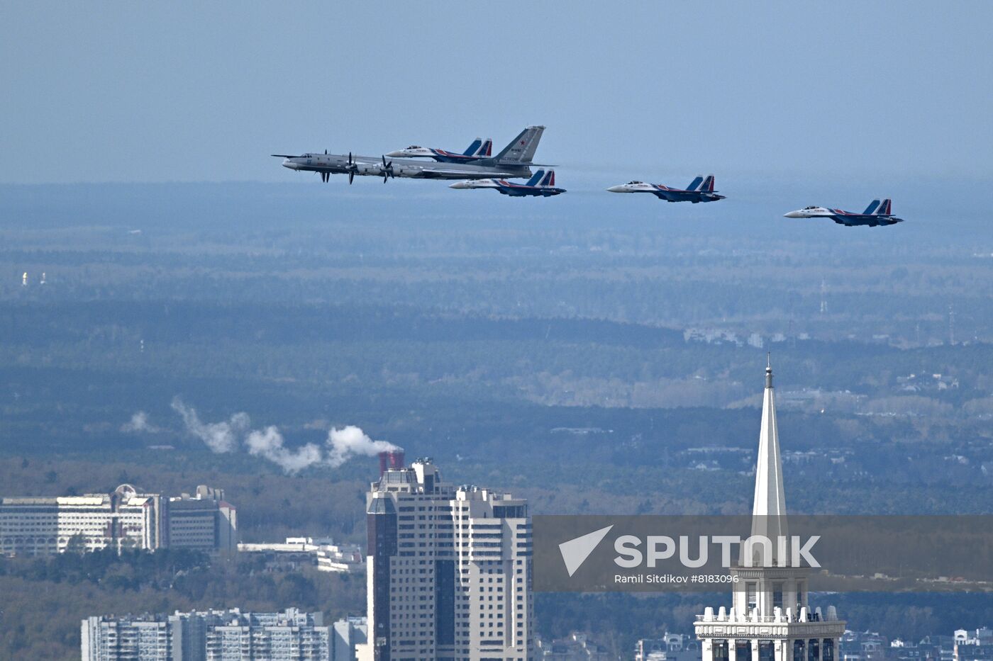 Russia WWII Victory Parade Aerial Rehearsal