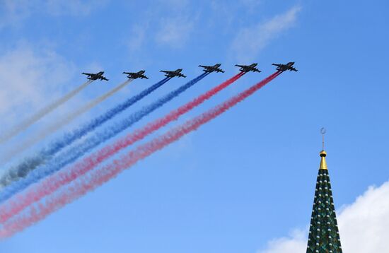 Russia WWII Victory Parade Aerial Rehearsal