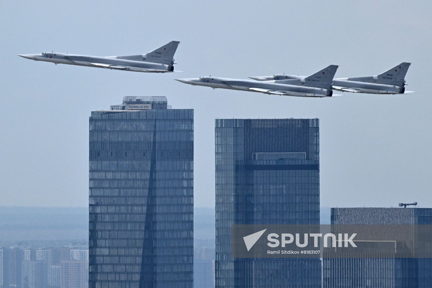 Russia WWII Victory Parade Aerial Rehearsal