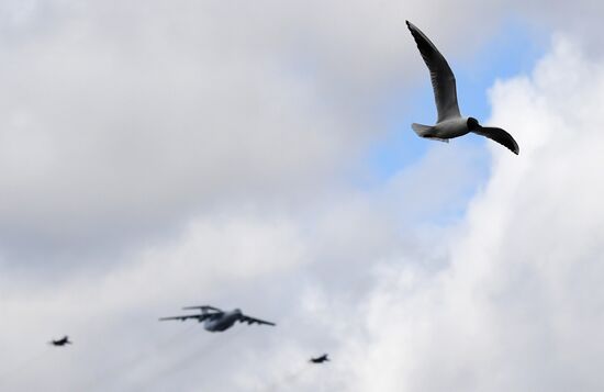 Russia WWII Victory Parade Aerial Rehearsal