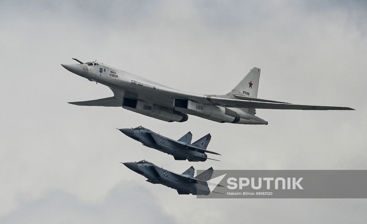 Russia WWII Victory Parade Aerial Rehearsal