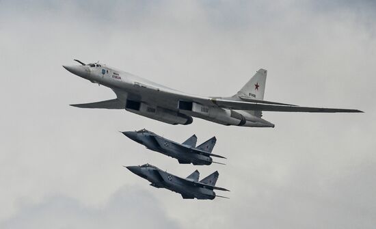 Russia WWII Victory Parade Aerial Rehearsal