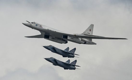 Russia WWII Victory Parade Aerial Rehearsal