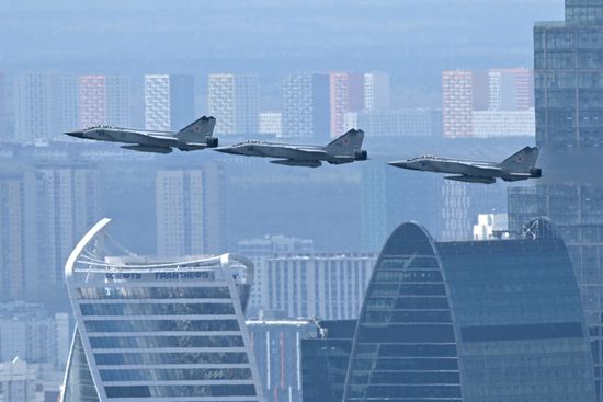 Russia WWII Victory Parade Aerial Rehearsal