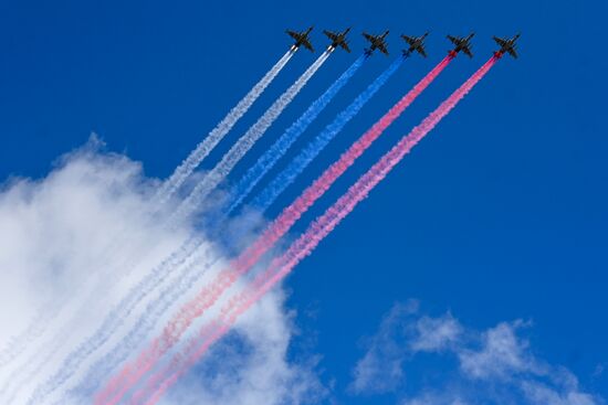 Russia WWII Victory Parade Aerial Rehearsal
