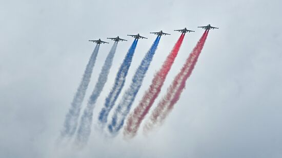 Russia WWII Victory Parade Aerial Rehearsal