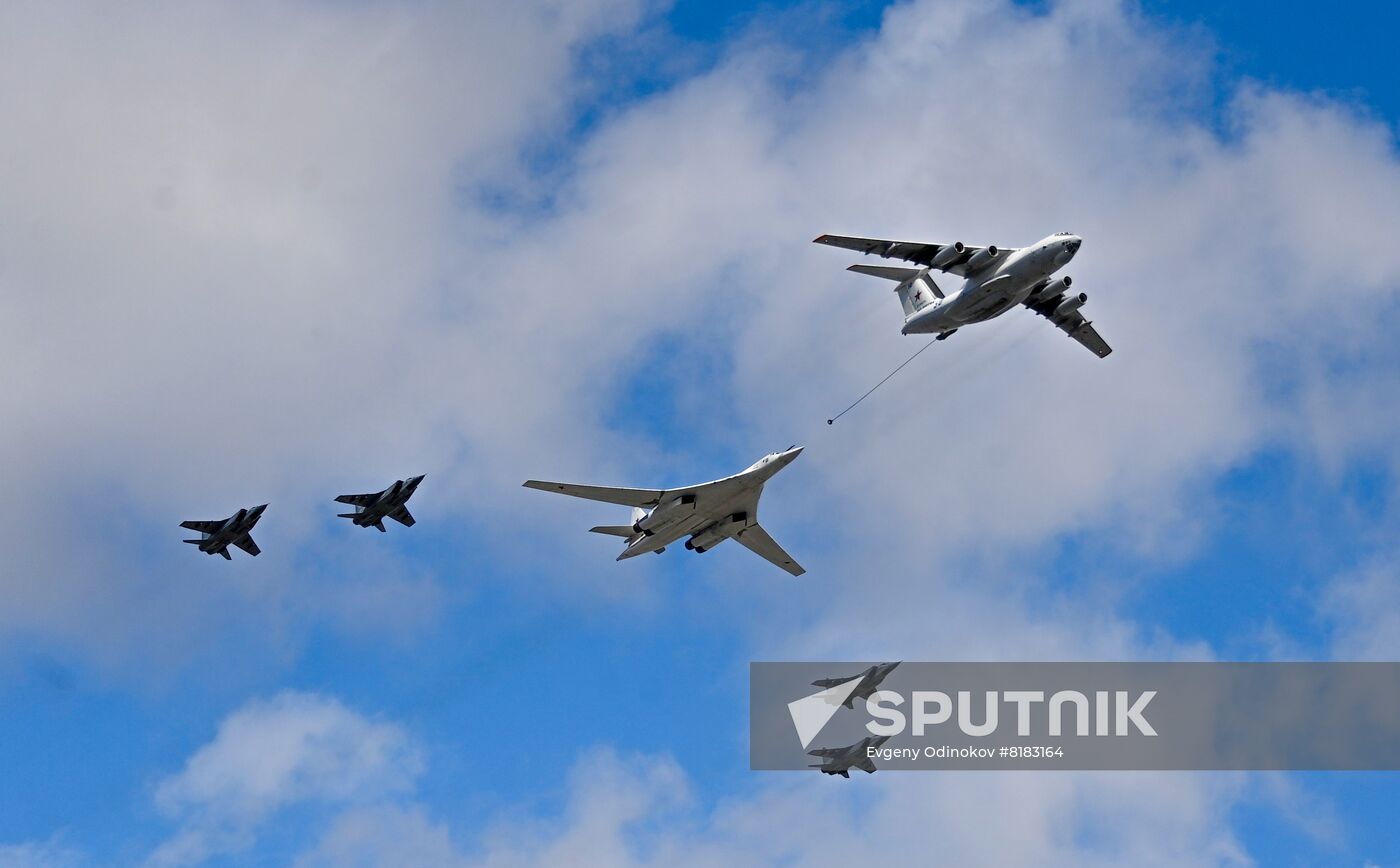 Russia WWII Victory Parade Aerial Rehearsal
