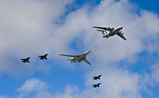 Russia WWII Victory Parade Aerial Rehearsal