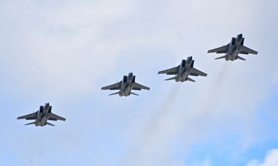 Russia WWII Victory Parade Aerial Rehearsal