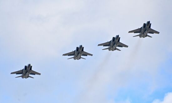 Russia WWII Victory Parade Aerial Rehearsal