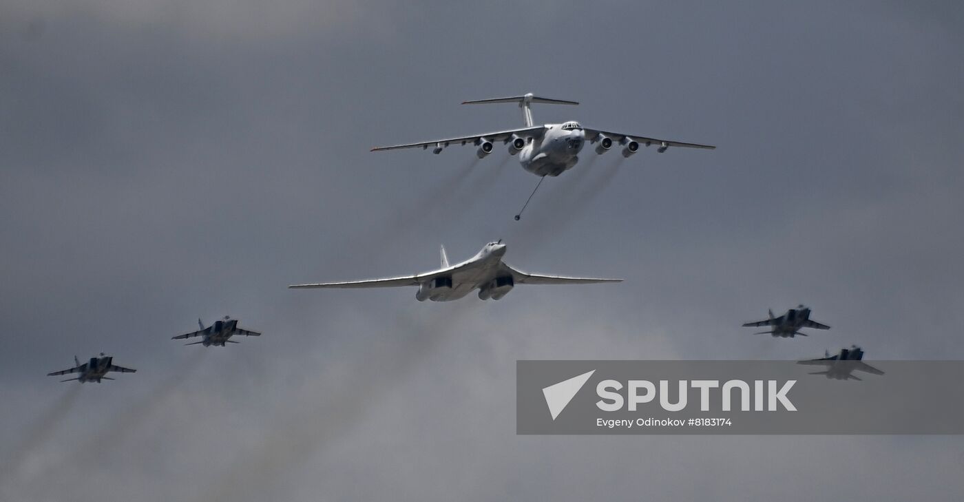 Russia WWII Victory Parade Aerial Rehearsal