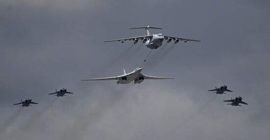 Russia WWII Victory Parade Aerial Rehearsal