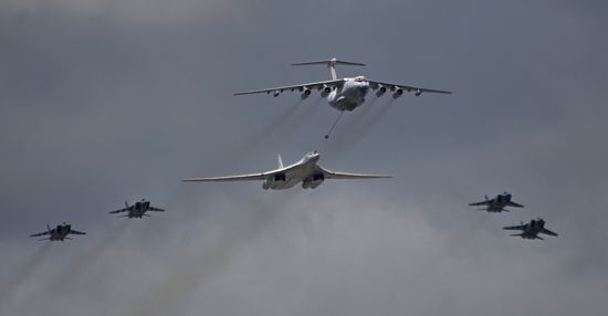 Russia WWII Victory Parade Aerial Rehearsal