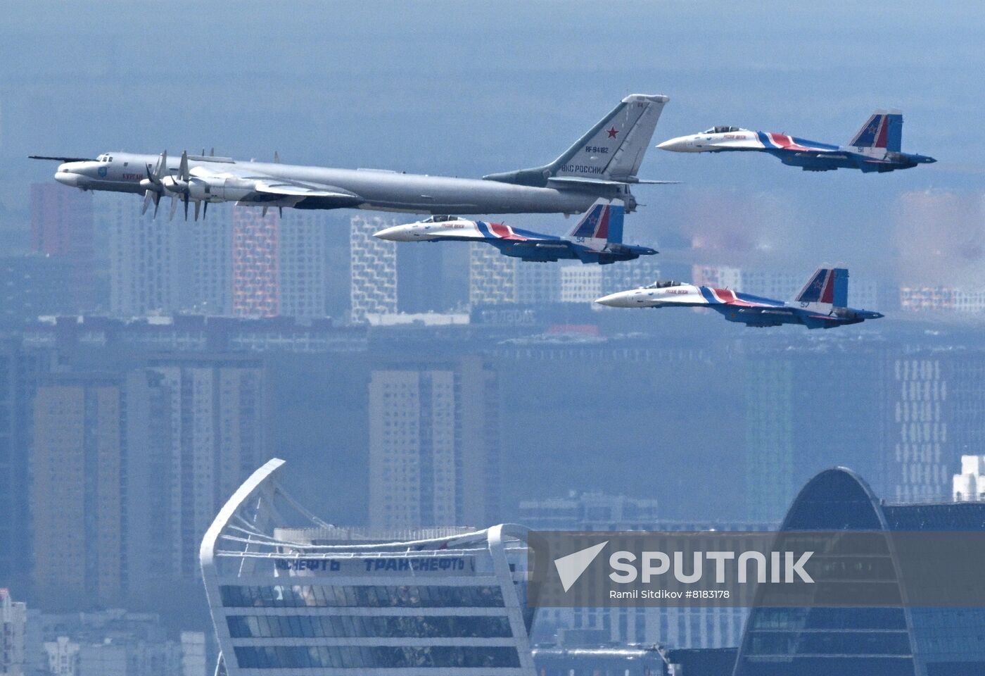 Russia WWII Victory Parade Aerial Rehearsal