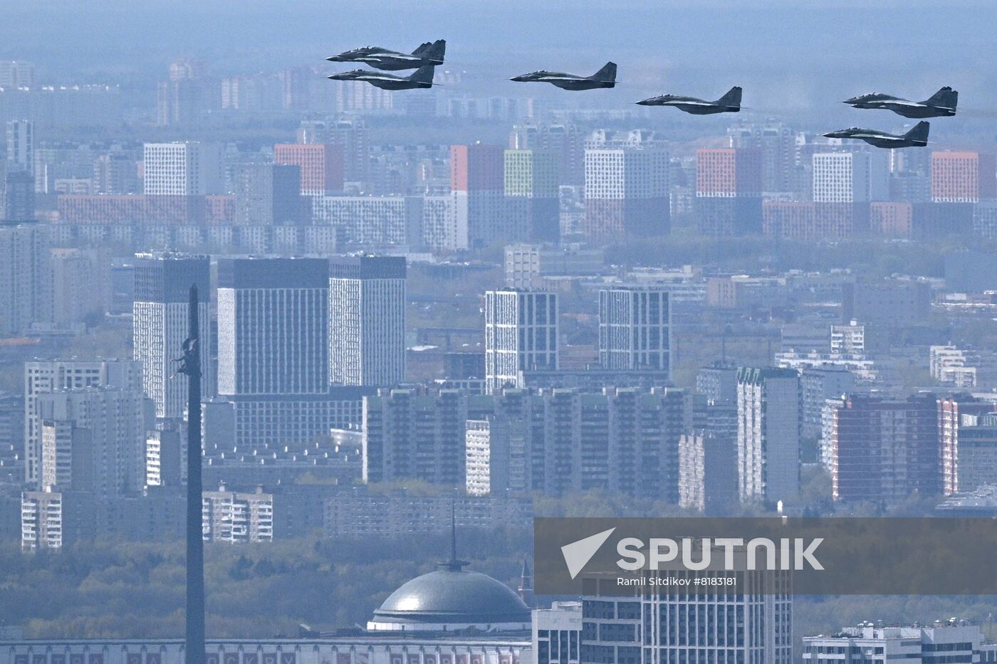 Russia WWII Victory Parade Aerial Rehearsal