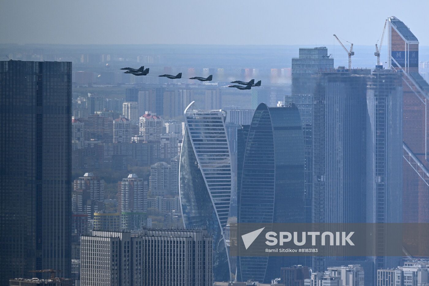 Russia WWII Victory Parade Aerial Rehearsal