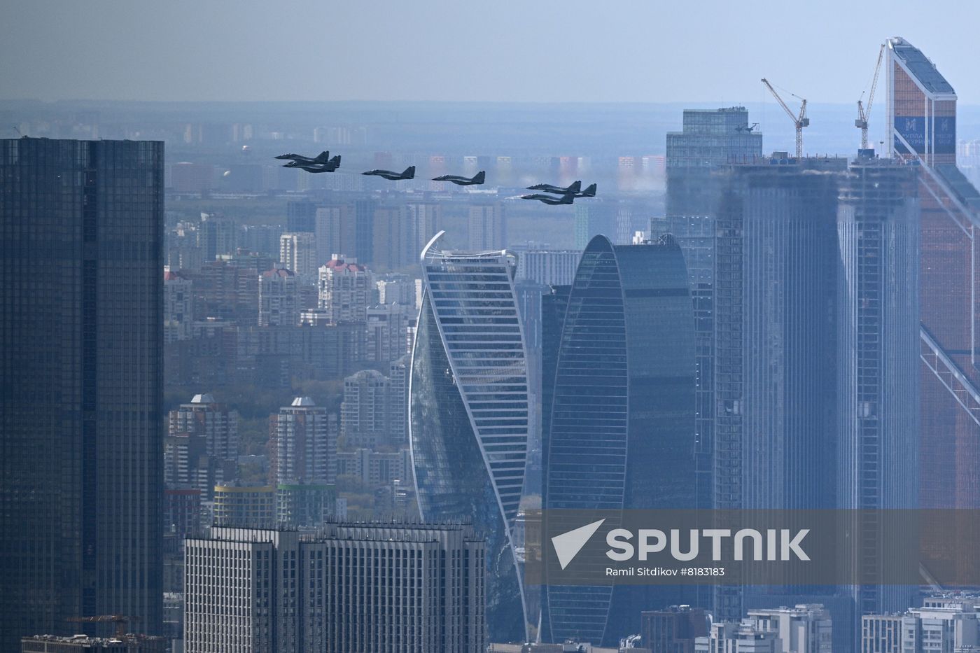 Russia WWII Victory Parade Aerial Rehearsal