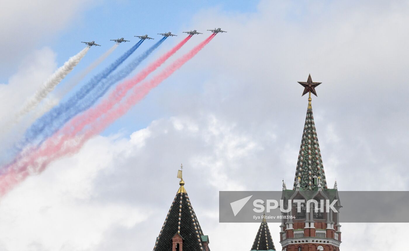 Russia WWII Victory Parade Aerial Rehearsal