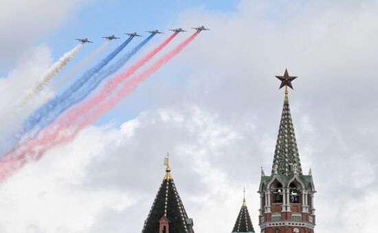 Russia WWII Victory Parade Aerial Rehearsal