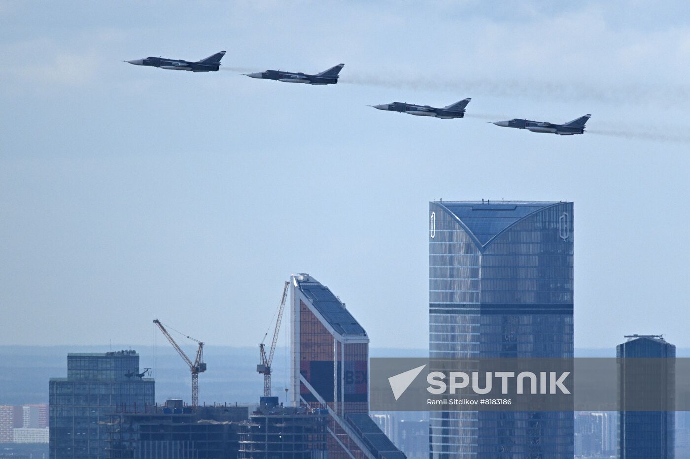 Russia WWII Victory Parade Aerial Rehearsal