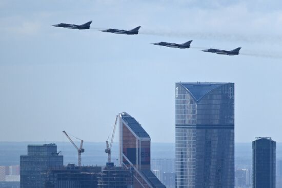 Russia WWII Victory Parade Aerial Rehearsal