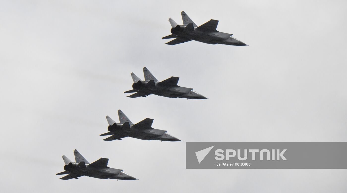 Russia WWII Victory Parade Aerial Rehearsal