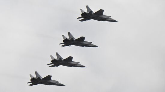Russia WWII Victory Parade Aerial Rehearsal