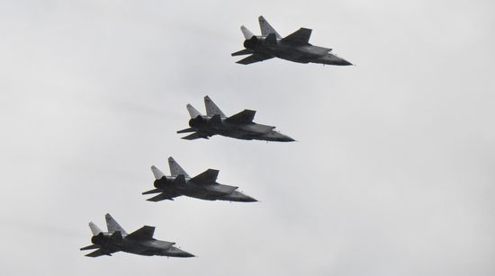 Russia WWII Victory Parade Aerial Rehearsal
