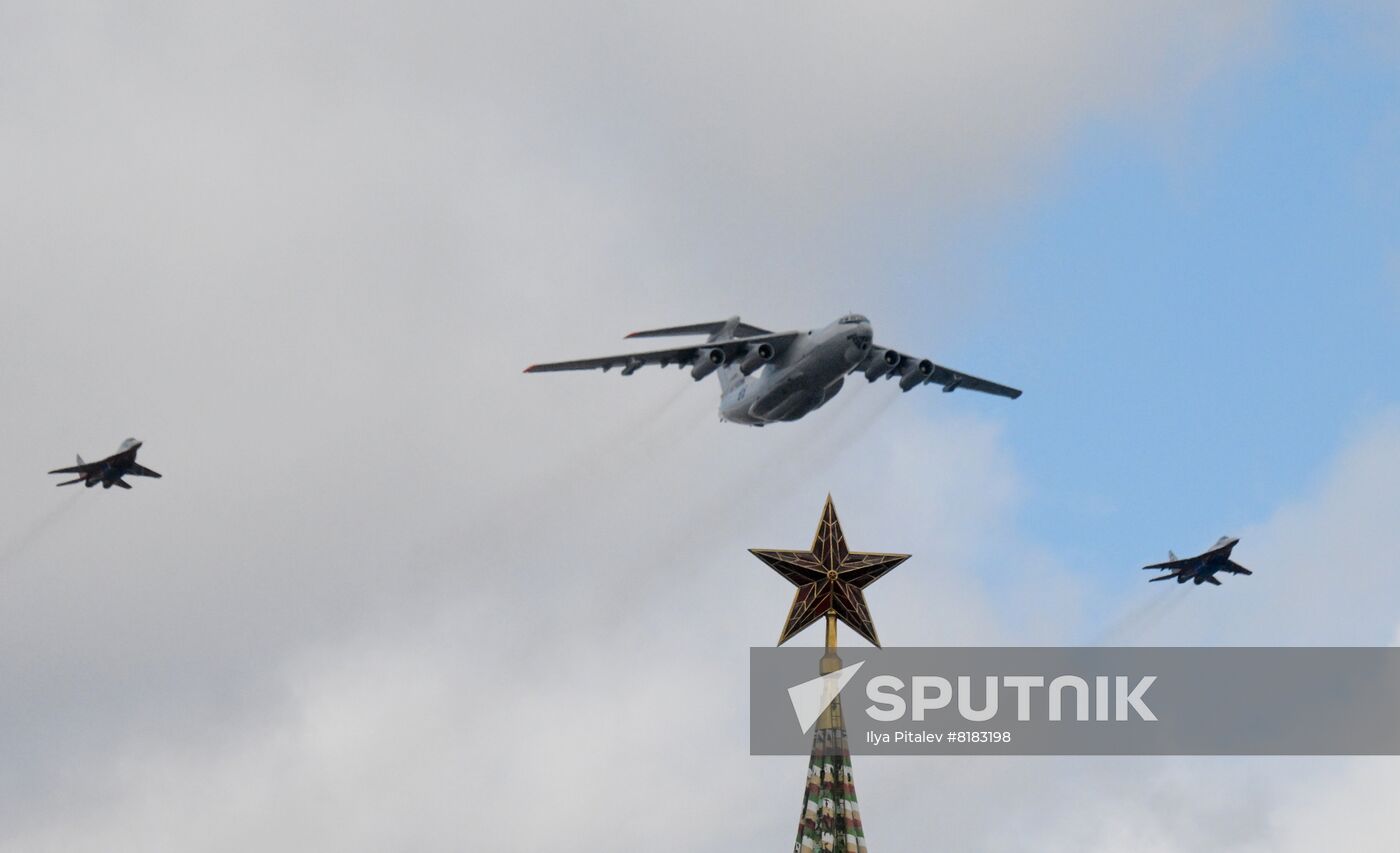 Russia WWII Victory Parade Aerial Rehearsal