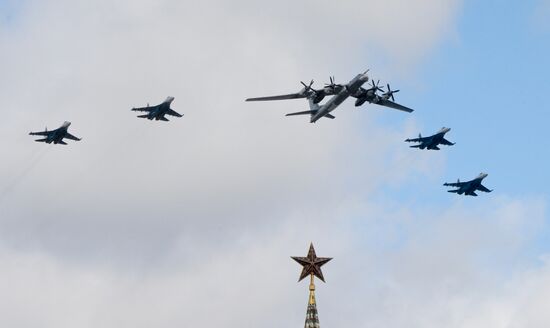Russia WWII Victory Parade Aerial Rehearsal